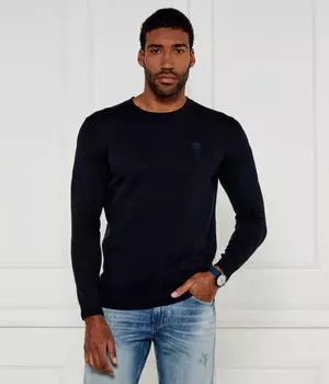 Свитер Karl Lagerfeld облегающий, темно-синий