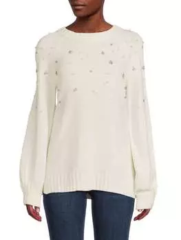 Свитер Karl Lagerfeld Paris с круглым вырезом, нежно-белый