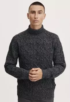 Свитер Karl Roll Neck Cable Knit Casual Friday, цвет dark navy melange