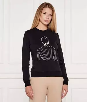 Свитер Карла Лагерфельда x Хорхе Парра Regular fit Karl Lagerfeld, черный