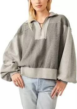 Свитер Kassey 1/2 Zip Free People, цвет Heather Grey