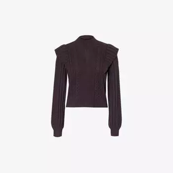 Свитер Kate из смесовой шерсти с высоким воротником Paige, цвет black cherry