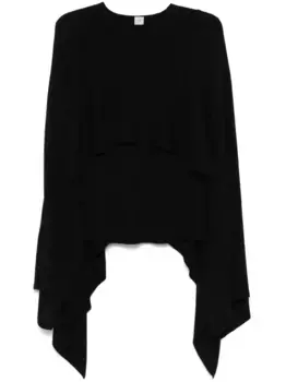 Свитер-кейп TOTEME, черный