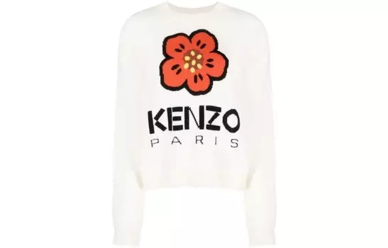 Свитер Kenzo с жаккардовым узором, белый
