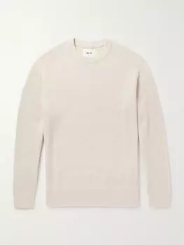 Свитер Kevin 6600 из органического хлопка в рубчик NN07, экрю