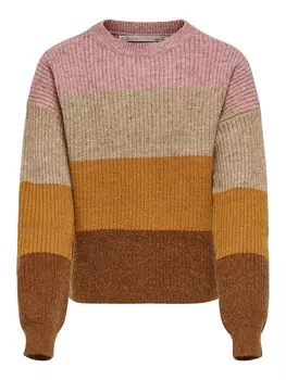 Свитер KIDS ONLY Sandy, пестрый коричневый/пестрый розовый