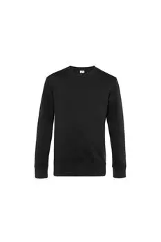Свитер King с круглым вырезом B&C, черный