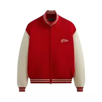Свитер Kith Wyona Full Zip Varsity 'Fame', красный