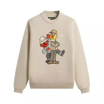 Свитер Kith x Sesame Street Bert x Earnie Crewneck Sweater Sandy Heather, кремовый