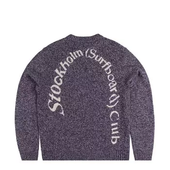 Свитер knitted logo sweater Stockholm Surfboard Club, фиолетовый
