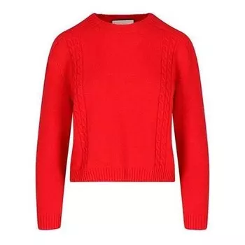 Свитер knitted wool jumper 'red' Gucci, красный