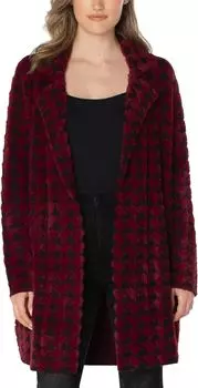 Свитер-кодиган с открытой передней частью Liverpool Los Angeles, цвет Burgundy Black Houndstooth