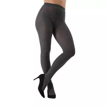 Свитер-колготки из смесового хлопка в рубчик Boston MeMoi, цвет Dark Gray Heather