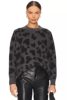 Свитер команды sydney Anine Bing, цвет black and grey heart