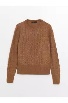Свитер - Коричневый - Классический крой LC Waikiki, коричневый