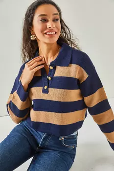 Свитер - Коричневый - Классический крой Olalook, коричневый