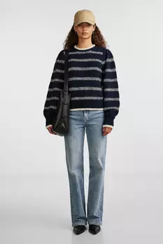 Свитер - Коричневый - Классический крой PIECES, коричневый