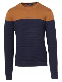 Свитер KOROSHI Sweater Punto, цвет navy/cognac