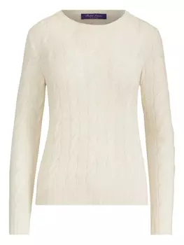 Свитер косичной вязки из коллекции Ralph Lauren Ralph Lauren Collection, белый