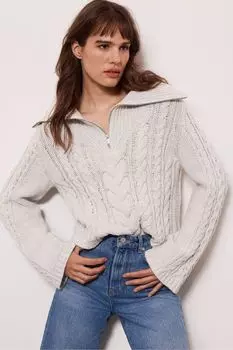 Свитер косой вязки Mint Velvet, серый