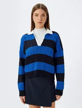 Свитер Koton, цвет Blue/marine blue