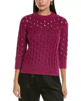 Свитер крючком St. John, розовый