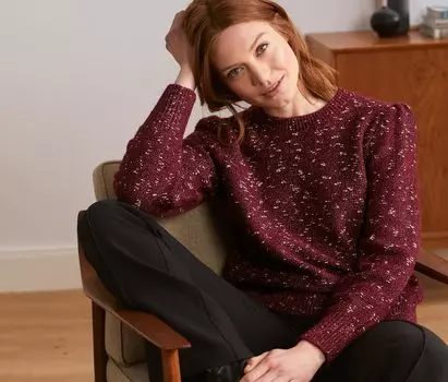 Свитер крупной вязки с блестящей пряжей Tchibo