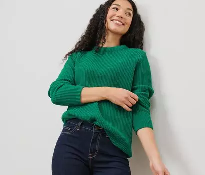 Свитер крупной вязки Tchibo, зеленый