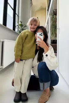 Свитер крупной вязки ZARA, цвет oil
