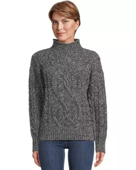 Свитер L.L.Bean 1912 Heritage Wool Blend Mock Neck Sweater, цвет Charcoal Marl