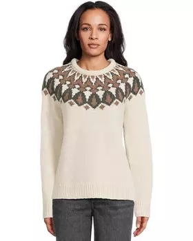 Свитер L.L.Bean Classic Ragg Wool Crew Neck Fair Isle Sweater, цвет Undyed