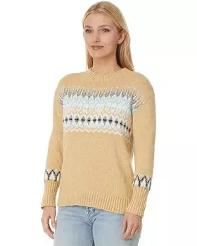 Свитер L.L.Bean Cotton Ragg Crew Neck Fair Isle, цвет Katahdin Khaki Fair Isle