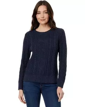 Свитер L.L.Bean Petite Soft Cotton Fisherman Crew Neck, нави