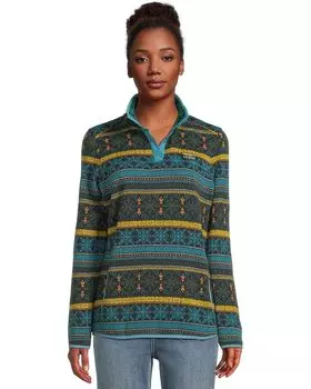 Свитер L.L.Bean Sweater Fleece Pullover Print, цвет Coal Snowflake Fair Isle