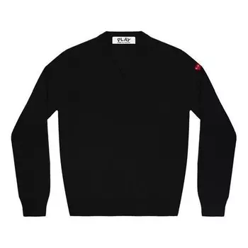 Свитер l/s t-shirt red sleeve emblem 'black' Comme Des Garcons Play, черный