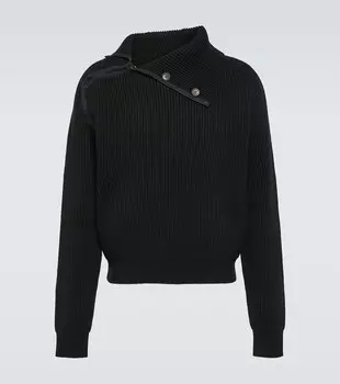 Свитер La Maille Vega из смесовой шерсти Jacquemus, черный
