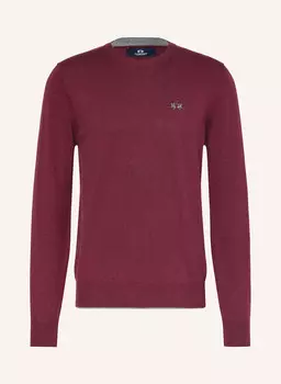 Свитер LA MARTINA, цвет DUNKELROT/SCHWARZ/GRAU