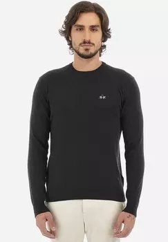 Свитер La Martina Мужской Свитер С Круглым Вырезом La Martina, черный