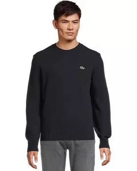 Свитер Lacoste Carded Wool Crew Neck Sweater, темно-синий
