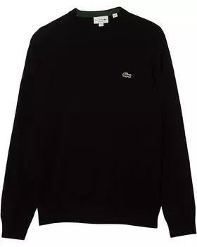 Свитер Lacoste Long Sleeve Crew Neck Sweater, черный
