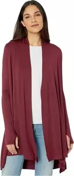 Свитер LAmade Iris Lightweight Modal Terry Cardigan with Thumbholes, цвет Wineberry