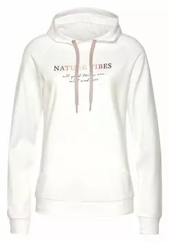 Свитер LASCANA Hoodie, бежевый