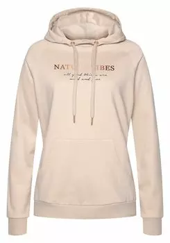 Свитер LASCANA Hoodie, цвет nougat