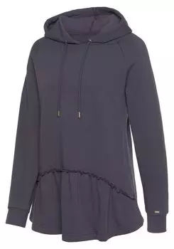 Свитер LASCANA Kapuzensweatshirt, антрацит
