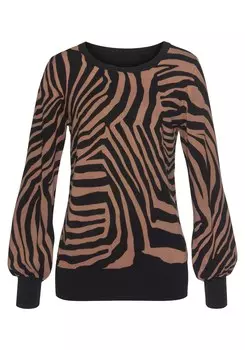 Свитер Lascana, коричневый