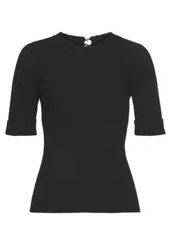 Свитер LASCANA Kurzarm, черный