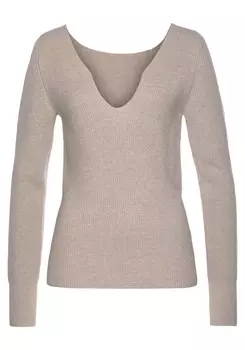 Свитер Lascana, пятнистый бежевый