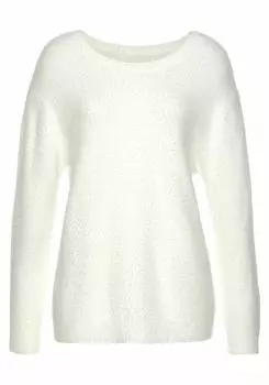 Свитер LASCANA Rundhals, цвет naturwei