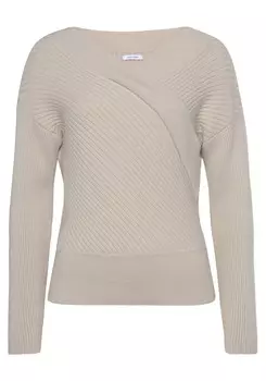 Свитер LASCANA Strick, бежевый