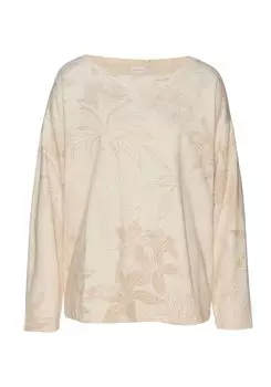 Свитер LASCANA Sweatshirt, бежевый